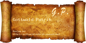 Gottwald Patrik névjegykártya